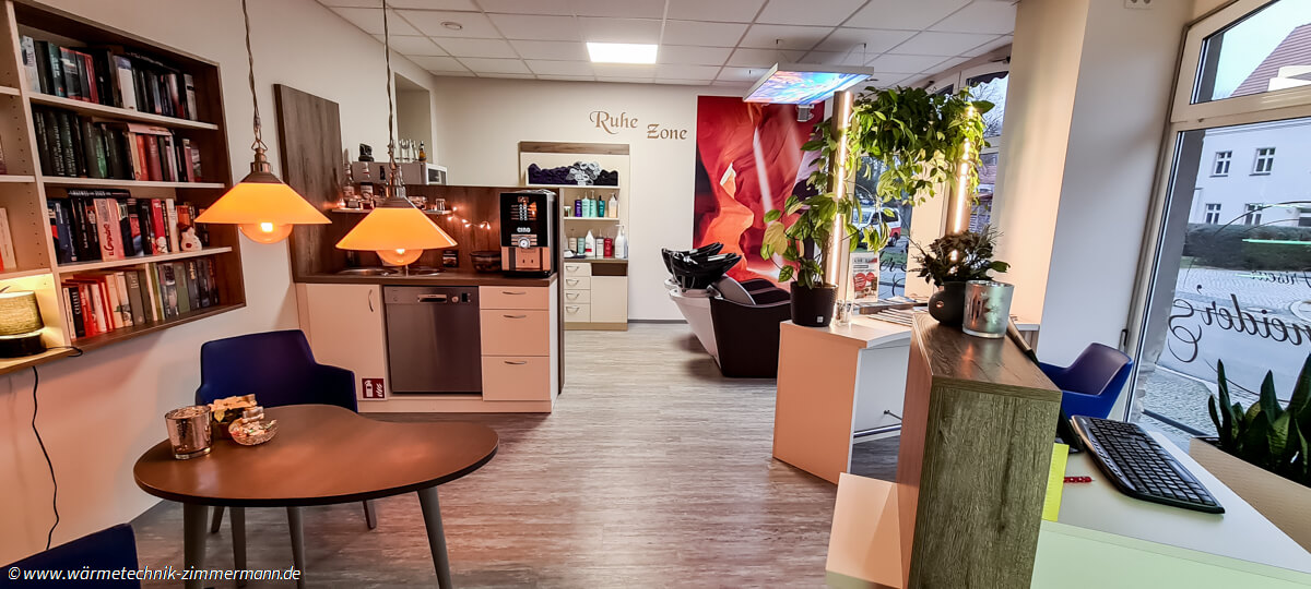 Friseur Schneider nach der Sanierung von Wärmetechnik-Zimmermann