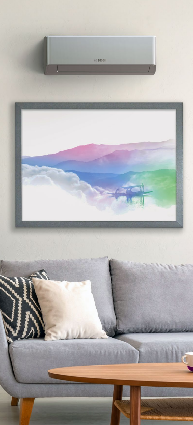 Bosch Klimaanlage im Wohnzimmer - Wärmetechnik Zimmermann